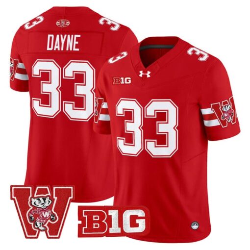 Ron Dayne Jersey #33 Wisconsin Badgers Throwback Stitched - Image 5