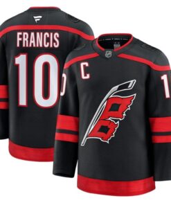 Alternative view of Ron Francis Jersey #10 Carolina Hurricanes 2025 - 26 Premium Stitched