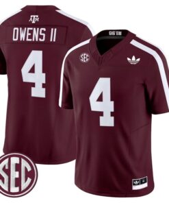 Rueben Owens II Jersey 4 Texas A M Aggies 2025 Vapor V2 Stitched Maroon