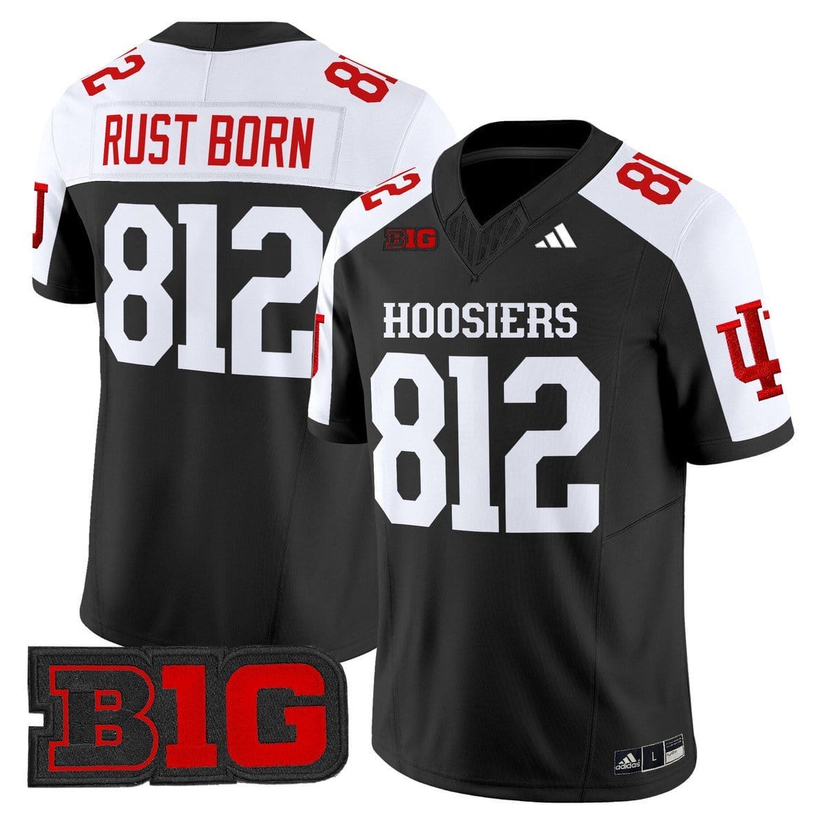 Rust Born Jersey #812 Indiana Hoosiers 2025 Limited Stitched - Image 3