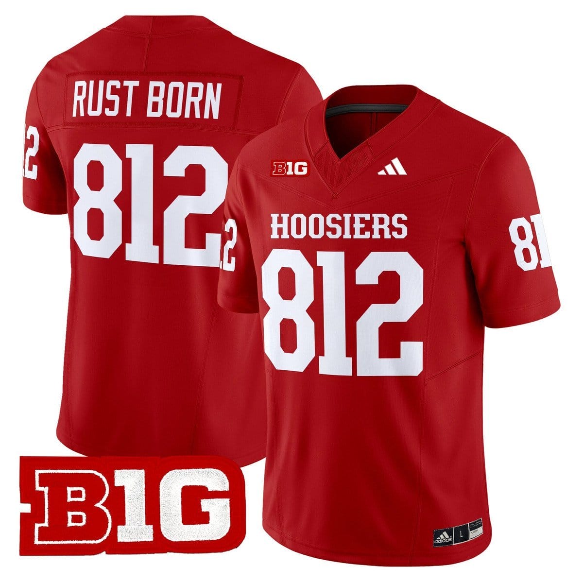 Rust Born Jersey #812 Indiana Hoosiers 2025 Limited Stitched - Image 5