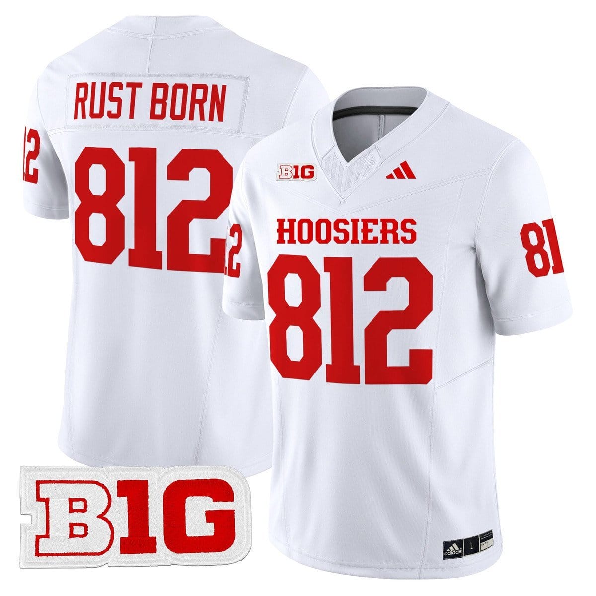 Rust Born Jersey #812 Indiana Hoosiers 2025 Limited Stitched - Image 2