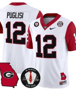 Alternative view of Ryan Puglisi Jersey #12 Georgia Bulldogs 2025 Vapor Limited Stitched