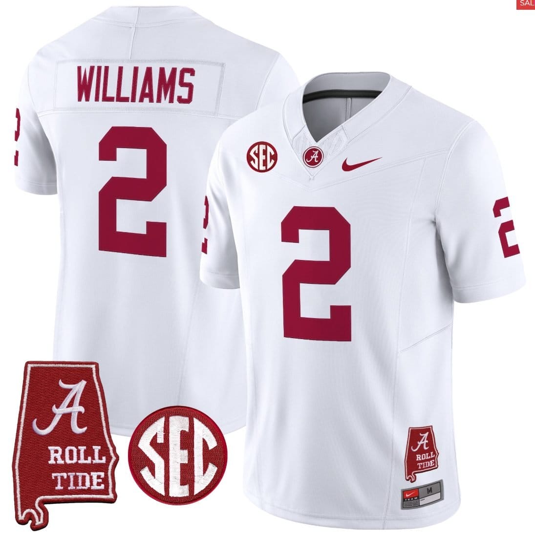 Ryan Williams Jersey #2 Alabama Crimson Throwback Alabama Map Stitched 2 Ryan Williams Jersey #2 Alabama Crimson Throwback Alabama Map Stitched - Image 2