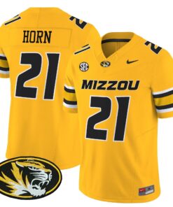 Sam Horn Jersey 21 Missouri Tigers 2025 Vapor Limited Stitched Gold