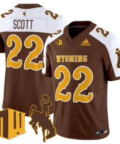 Alternative view of Sam Scott Jersey #22 Wyoming Cowboys 2025 Vapor Limited Stitched