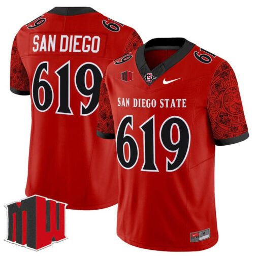 San Diego Jersey #619 San Diego State Aztecs 2025 Limited Stitched - Image 2