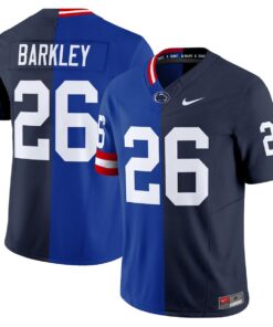 Saquon Barkley Giants Jersey 26 Penn State Nittany Lions Split Stitched