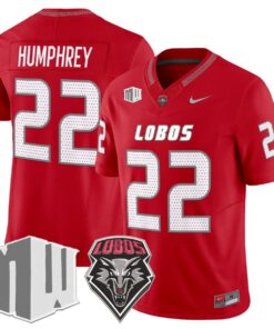 Scottre Humphrey Jersey 22 New Mexico Lobos 2025 Vapor Limited Stitched Red