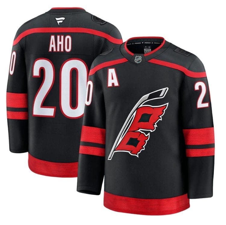 Sebastian Aho Jersey #20 Carolina Hurricanes 2025 - 26 Premium Stitched - Image 2