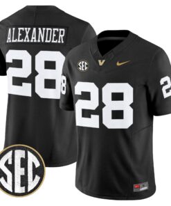 Sedrick Alexander Jersey #28 Vanderbilt Commodores 2025 Limited Stitched