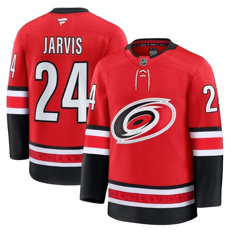 Seth Jarvis Jersey #24 Carolina Hurricanes 2025 - 26 Premium Stitched