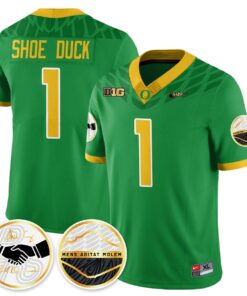 Shoe Duck Jersey 1 Oregon Ducks 2025 Shoe Duck Stitched Green dec2dc4b efa9 4dc4 a661 4fc7483de086