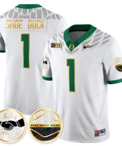 Alternative view of Shoe Duck Jersey #1 Oregon Ducks 2025 Shoe Duck Stitched