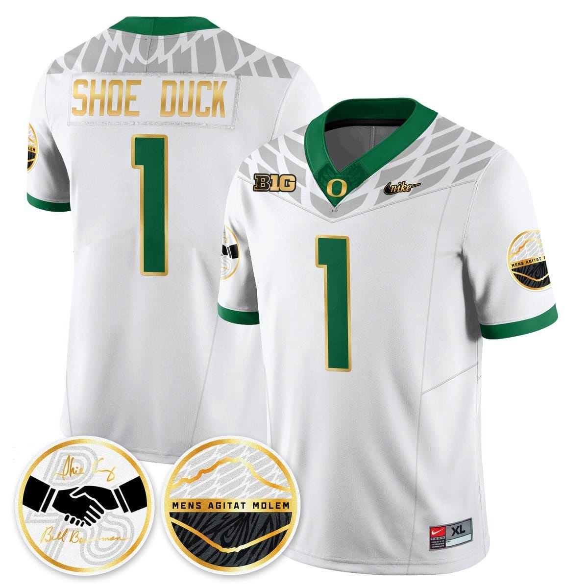 Shoe Duck Jersey #1 Oregon Ducks 2025 Shoe Duck Stitched - Image 2