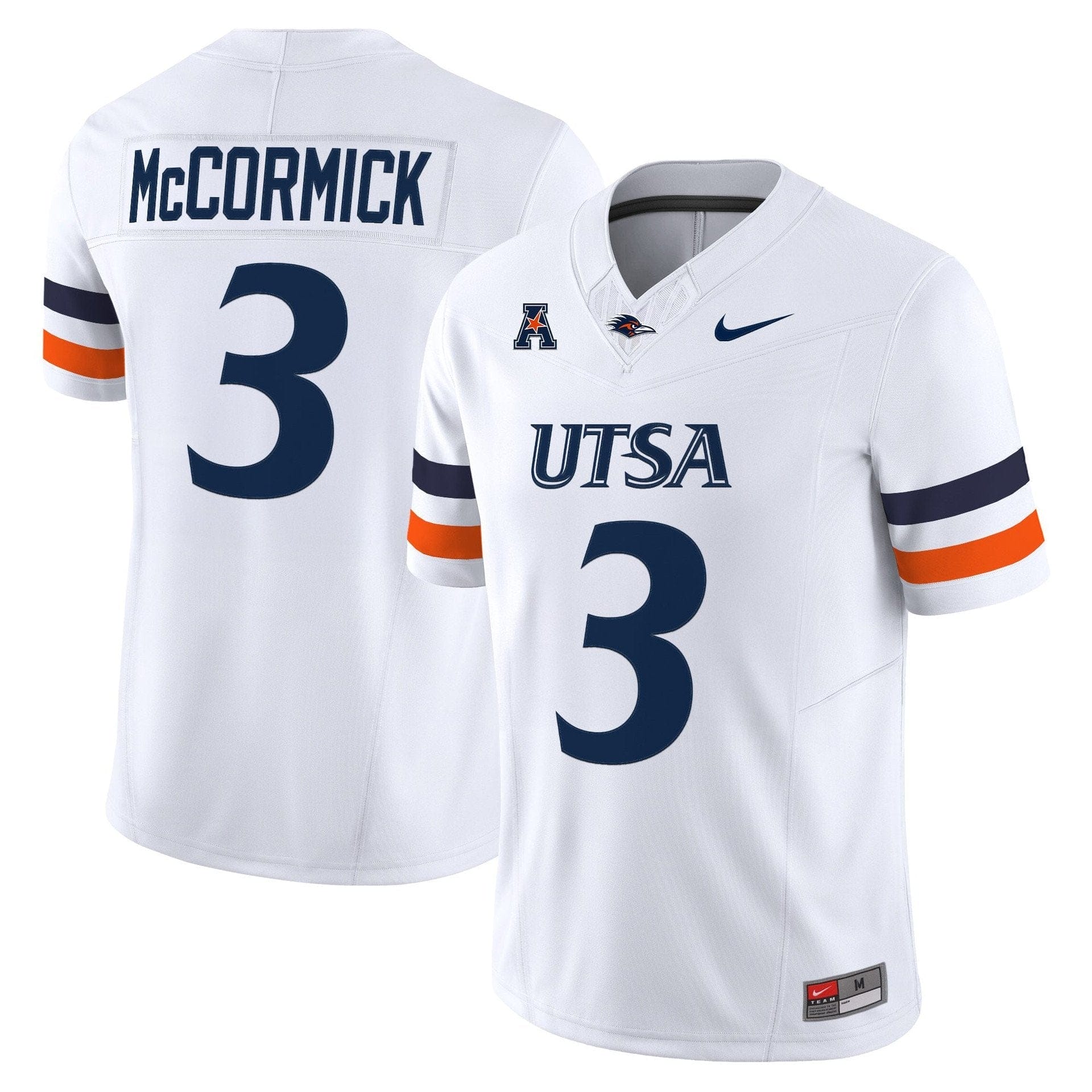 Sincere McCormick Jersey #3 UTSA Roadrunners 2025 Vapor Limited Stitched 1 Sincere McCormick Jersey #3 UTSA Roadrunners 2025 Vapor Limited Stitched