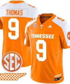 Star Thomas Jersey 9 Tennessee Vols Rebrand 2026 Checkerboard Orange Alter