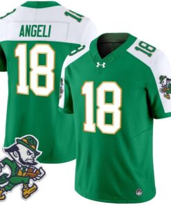 Alternative view of Steve Angeli Jersey #18 Notre Dame 2025 Gridiron Leprechaun Edition