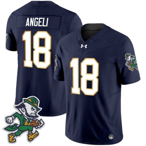 Steve Angeli Jersey #18 Notre Dame 2025 Gridiron Leprechaun Edition - Image 4