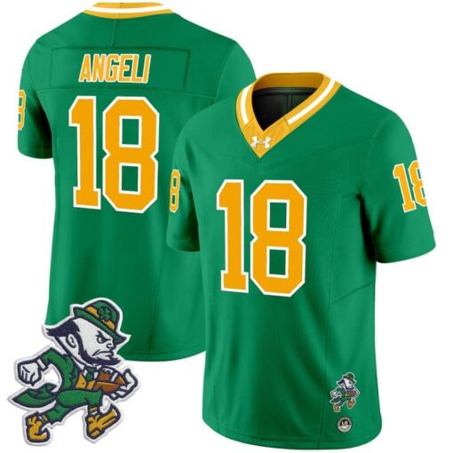 Steve Angeli Jersey #18 Notre Dame 2025 Gridiron Leprechaun Edition - Image 5