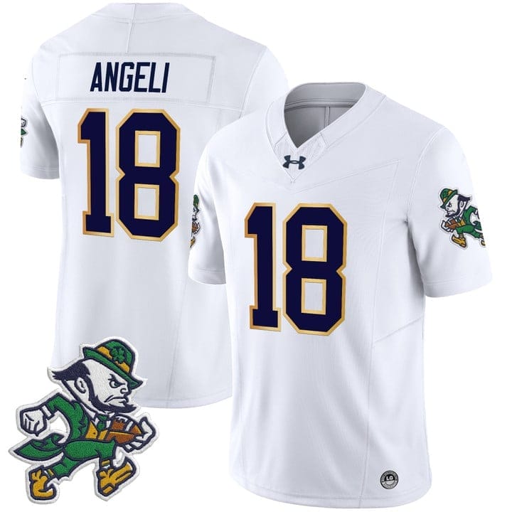 Steve Angeli Jersey #18 Notre Dame 2025 Gridiron Leprechaun Edition