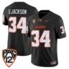 Steven Jackson Jersey 34 Oregon State Beavers 2025 Limited Stitched Black