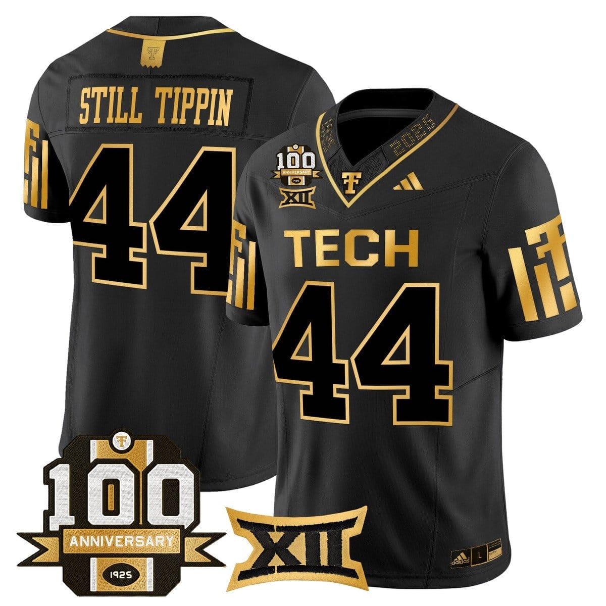Still Tippin Jersey #44 Texas Tech 2025 100th Anniversary Stitched - Image 2