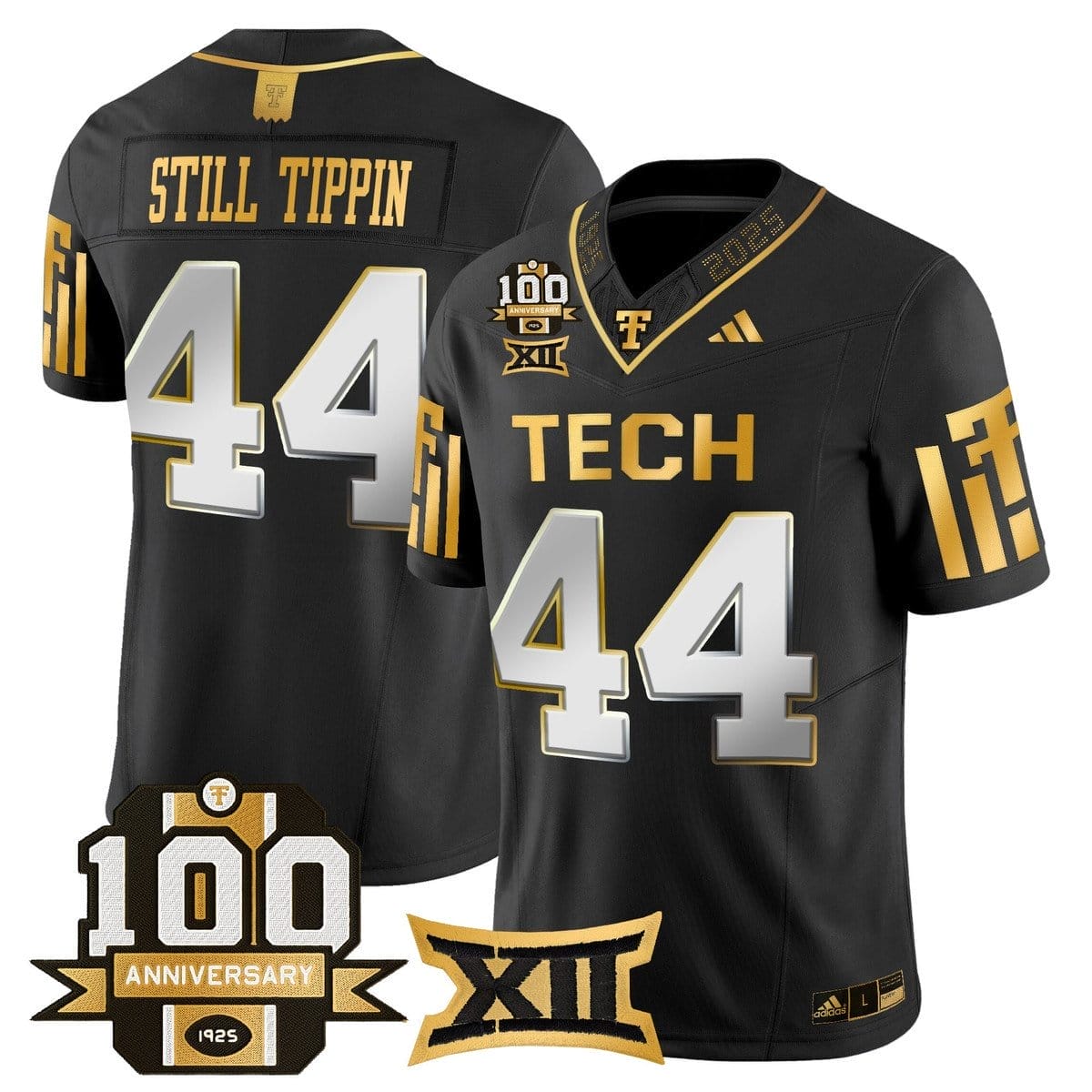 Still Tippin Jersey #44 Texas Tech 2025 100th Anniversary Stitched - Image 3