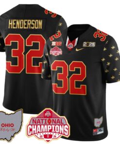 Treveyon Henderson Jersey #32 Ohio National Champions 2025 Patch