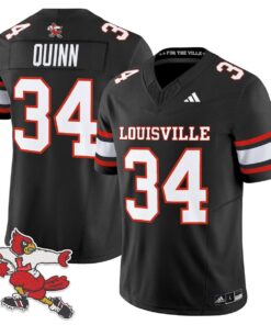 TJ Quinn Jersey #34 Louisville Cardinals 1980s Throwback Stitched