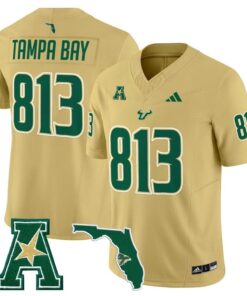 Tampa Bay Jersey 813 South Florida Bulls 2025 Vapor Limited Stitched Gold