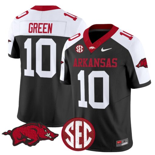 Taylen Green Jersey #10 Arkansas Razorbacks Limited Stitched - Image 3