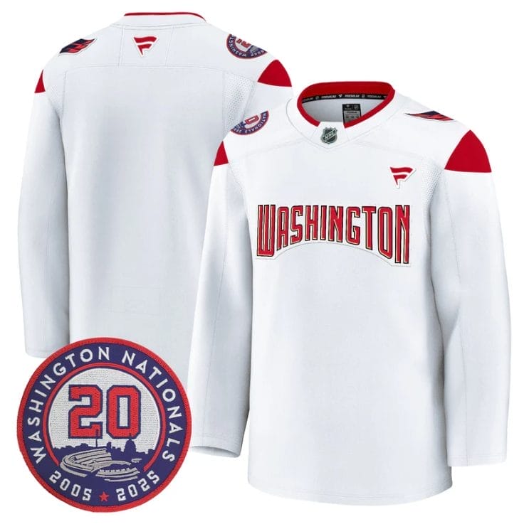 Team Jersey Washington Capitals 20th Anniversary Seasons Patch Stitched 1 Team Jersey Washington Capitals 20th Anniversary Seasons Patch Stitched