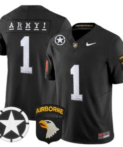 Team Jersey #1 Army Black Knights 2025 Screaming Eagles Stitched