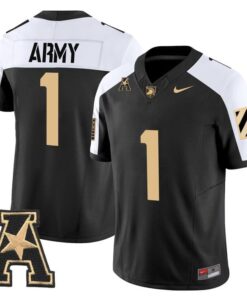 Alternative view of Team Jersey #1 Army Black Knights 2025 Vapor Limited Stitched