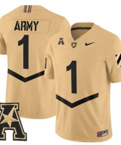Team Jersey #1 Army Black Knights 2025 Vapor Limited Stitched 8 Team Jersey 1 Army Black Knights 2025 Vapor Limited Stitched Tan