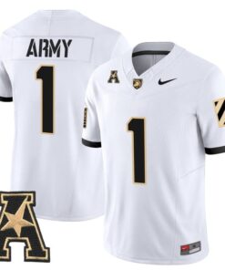 Team Jersey #1 Army Black Knights 2025 Vapor Limited Stitched 9 Team Jersey 1 Army Black Knights 2025 Vapor Limited Stitched White