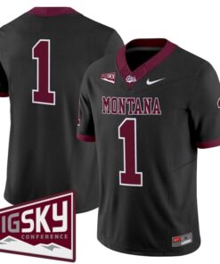 Team Jersey #1 Montana Grizzlies 2025 Vapor Limited Stitched Black Alter