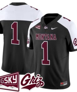 Alternative view of Team Jersey #1 Montana Grizzlies 2025 Vapor Limited Stitched Black Alter