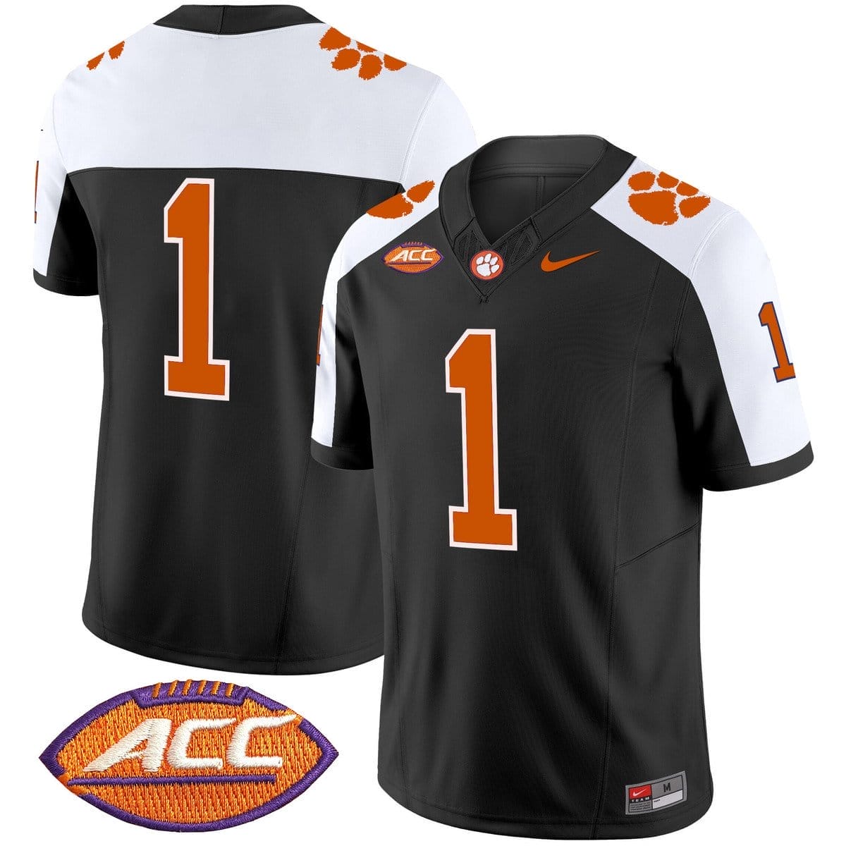 Team Jersey #1 Clemson Tigers 2025 Vapor Limited Stitched 3 Team Jersey #1 Clemson Tigers 2025 Vapor Limited Stitched - Image 3