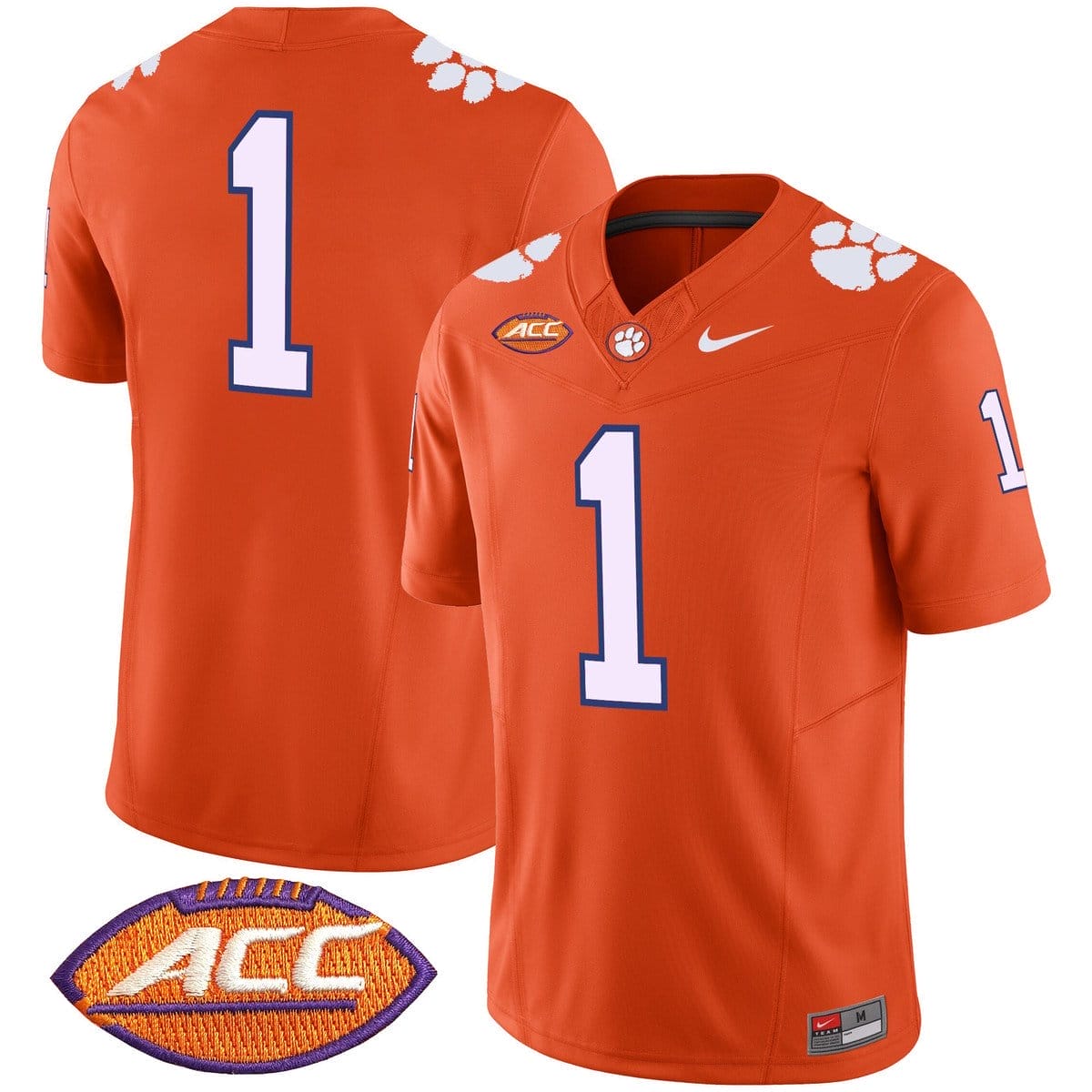 Team Jersey #1 Clemson Tigers 2025 Vapor Limited Stitched 5 Team Jersey #1 Clemson Tigers 2025 Vapor Limited Stitched - Image 5