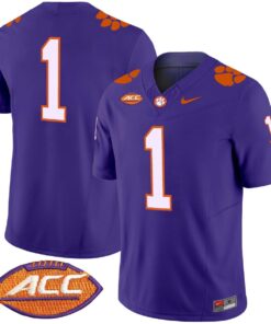 Team Jersey 1 Clemson Tigers 2025 Vapor Limited Stitched Purple