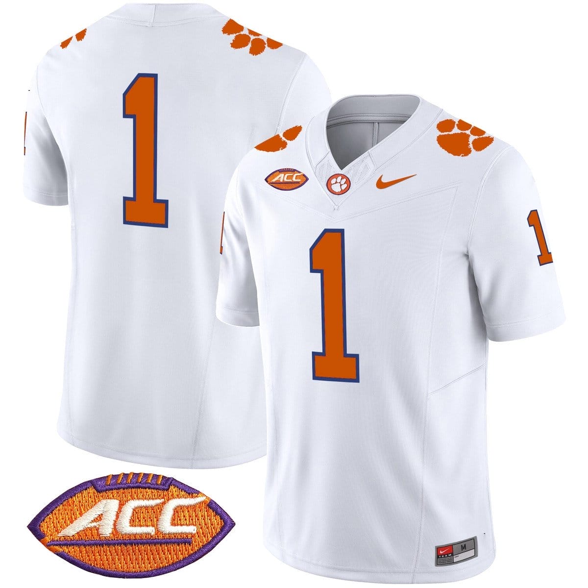 Team Jersey #1 Clemson Tigers 2025 Vapor Limited Stitched 2 Team Jersey #1 Clemson Tigers 2025 Vapor Limited Stitched - Image 2