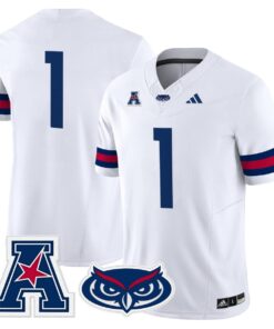Alternative view of Team Jersey #1 Florida Atlantic Owls 2025 All Stitched