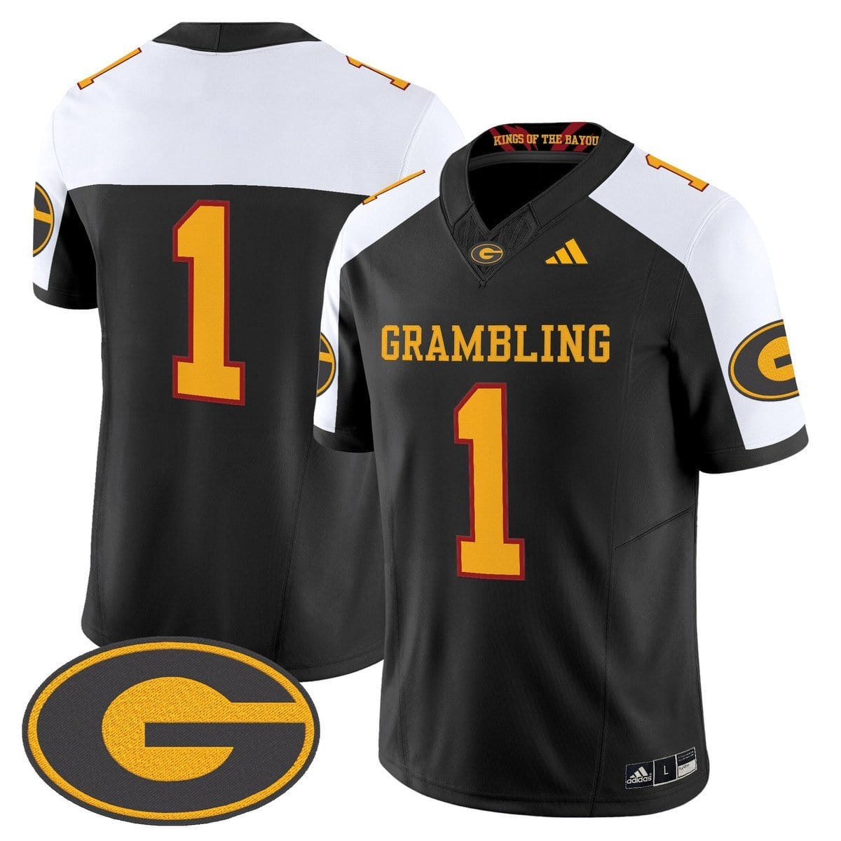 Team Jersey #1 Grambling Tigers 2025 Vapor Limited Stitched Black Alter - Image 2