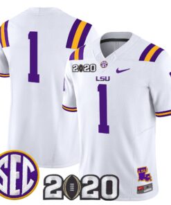 Team Jersey #1 LSU Tigers 2020 National Champions Limited Stitched