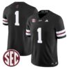 Team Jersey #1 Mississippi State Bulldogs Dark Mode Stitched