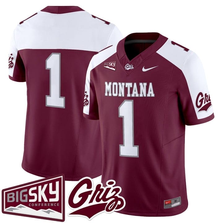 Team Jersey #1 Montana Grizzlies 2025 Vapor Limited Stitched 4 Team Jersey #1 Montana Grizzlies 2025 Vapor Limited Stitched - Image 4