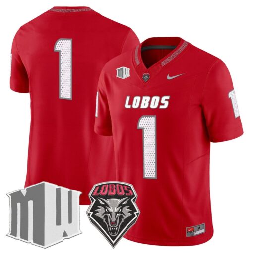 Team Jersey #1 New Mexico Lobos 2025 Vapor Limited Stitched - Image 3