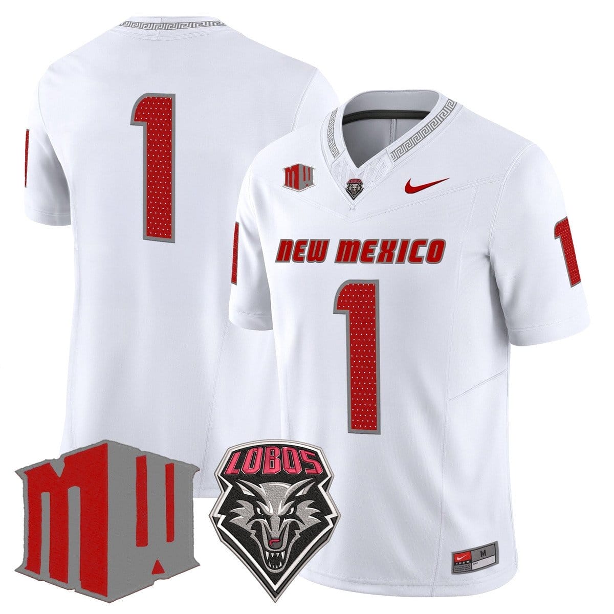 Team Jersey #1 New Mexico Lobos 2025 Vapor Limited Stitched - Image 2
